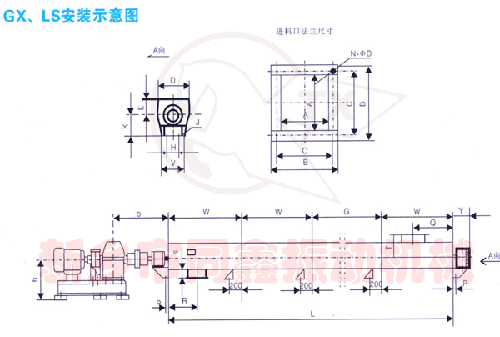 螺旋输送机安装示意图-同鑫振动